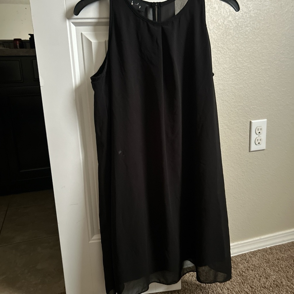 Black Halter Sheath Midi Dress